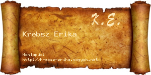 Krebsz Erika névjegykártya