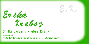 erika krebsz business card